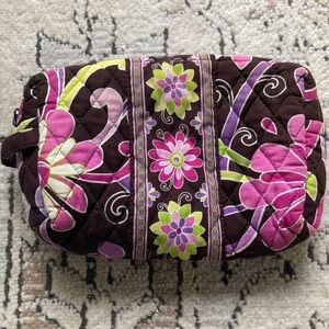 VERA BRADLEY Cosmetic Makeup Toiletry Accessory Bag Quilted Travel Floral Pouch